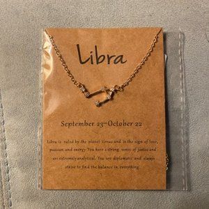 Gold Libra Constellation Necklace